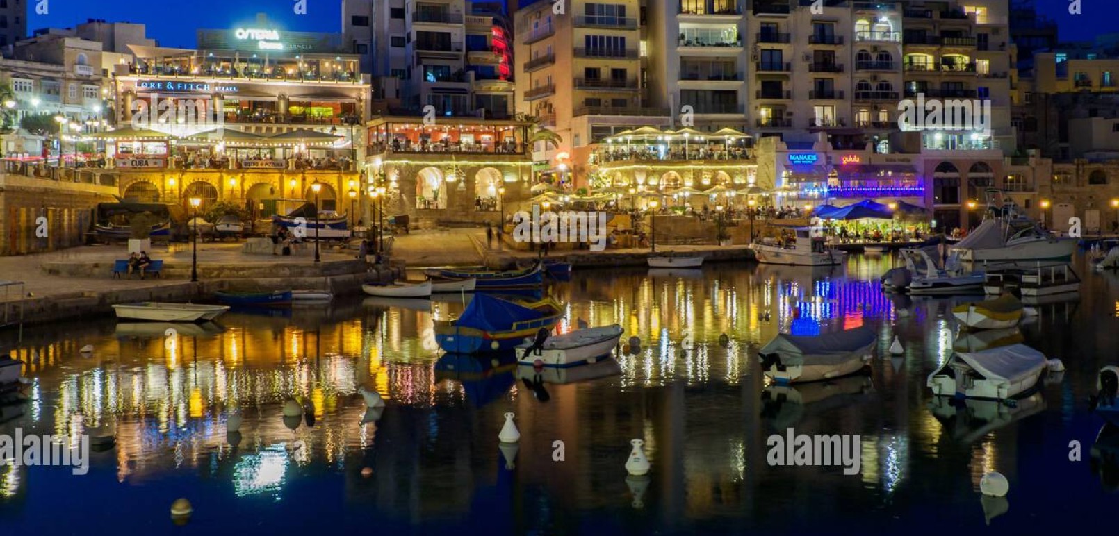 Spinola Bay night